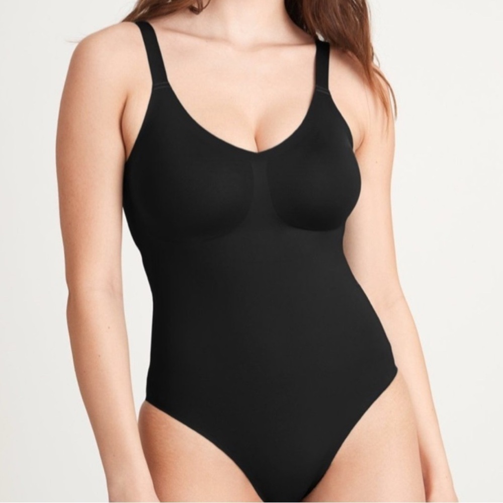 Point Zero Ocean Swimsuit Bathing Suit Black Tie Back Padded One Piece Sz 10